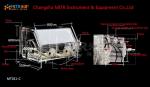 Transparent Table Top Lab Glove Box Portable Glove Box System 800*550*600mm Size