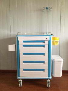 China Durable Doctor Drug Delivery Medicine Crash Cart With 5 Inch Caster Wheel factory
