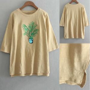 China China Manufacturer Women Embroidered Crew Neck T Shirt For Girl factory