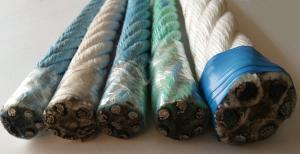 China 6 Strands Fishing Rope Polyester Combination Rope 12-60mm factory