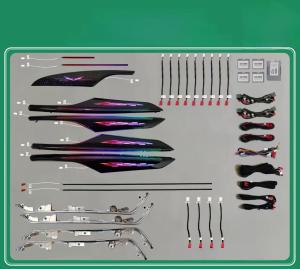 China Ambient lights Rainbow symphony dynamic Piano black mold design+four doors electroplate for Cadillac CT5 factory