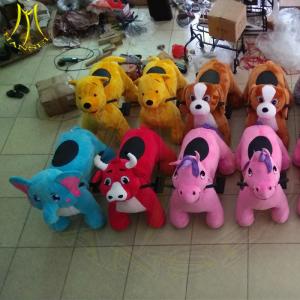 China Hansel entertainment games mall ride on toys plush electric animal scooters factory