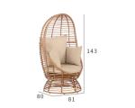Egg Round Patio Outdoor Indoor Garden PE Rattan Swing Chair Hotel Garden