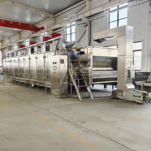 Continuous Nuts Roasting Machine 500kg/h With Adjustable Conveying Speed