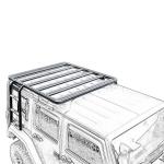 2017 JK Wrangler Roof Rack Powder Coated Luggage Rack and Aluminum Alloy Side
