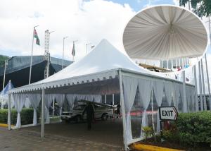 China Rain proof Bline Tent Alpain Tent With Roof Rain gutters Commercial Party Tent 100 People Capacity factory