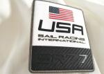Fashion Logo Design Printed Garment Labels , Flag Pattern Reflective Patches For