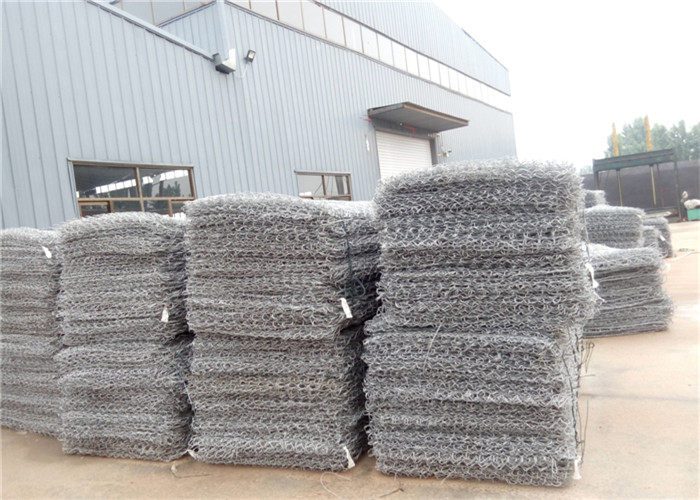 Eco-friendly Metal Gabion Baskets Silver Galvanized/PVC Coated