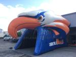 Outdoor kids N adults blow up inflatable football helmet tunnel with bubble