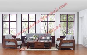 China Solid Wood Sofa with Upholstery for Luxury Living Room Made in China factory