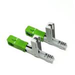 SC / APC Fiber Optic Connectors Fast Assembly 0.3db Insertion Loss