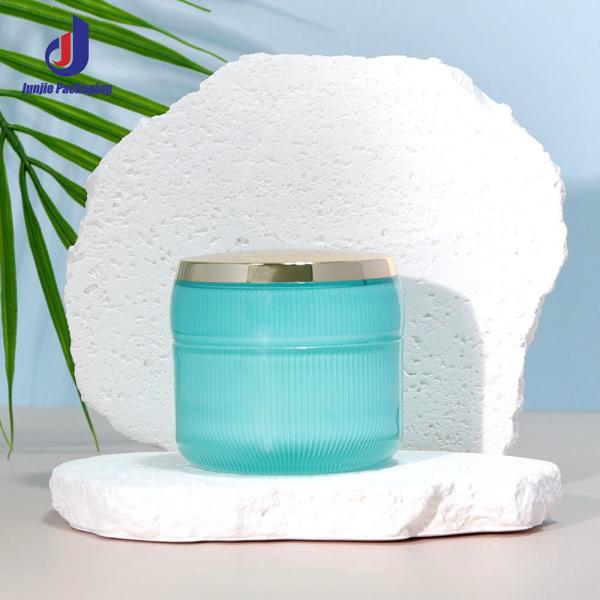 Collar Material Acrylic Double Wall Lotion Jar Round Cap Container for Face