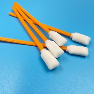 Multi Purpose 5 Inch Cleaning Swabs Orange Rectangular Foam Tips Durable PP