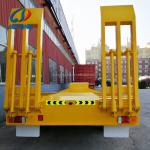 60 Ton Lowbed Lowboy Low Loader Truck Semi Trailer with Tire Size According to