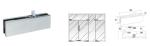 Glass Patch Fitting A-030, Material aluminium, steel, stainless steel, finishing