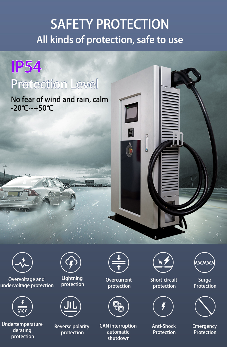 High Level Of Safety Protection CCS2 Fast Ev Charging Station 30kw Output Power for High Voltage Electric Vehicles