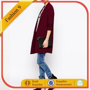 China Red Crepe Duster Coat factory