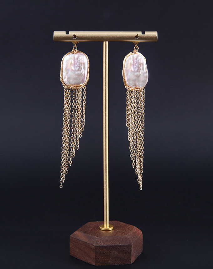 Vintage Circle Earrings For Women Irregular Baroque Pearl Earring Natural Baroque Pearl Earring Jewelry Set Gift