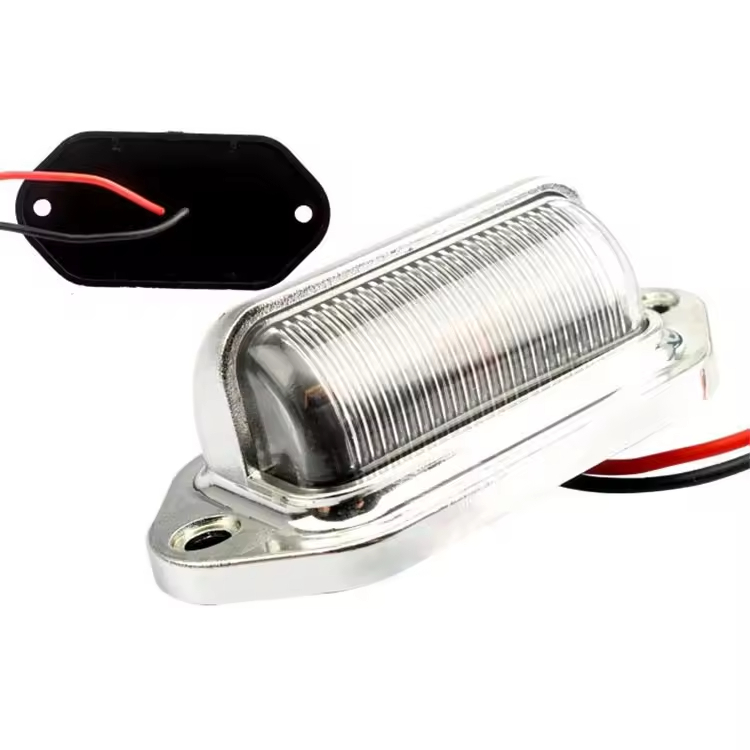 Electroplated Side Lights for Truck Trailer Tail Warning Lamp Rear Car Bulb 6LED