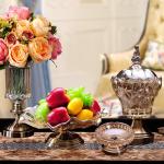 Luxury Decorative Handmade Bronze Glass Fruit Bowl