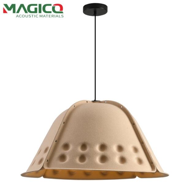 China Handmade Polyester Fiber Acoustic Lampshade LED Pendant Light Shade for Interior Lighting factory