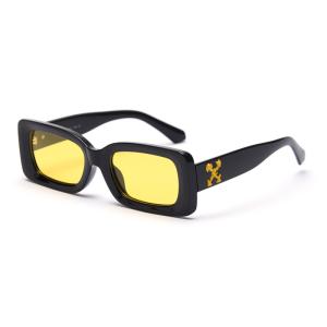 China Colorful Lens Small 143MM Trendy Rectangle Frame Sunglasses BSCI TR90 factory
