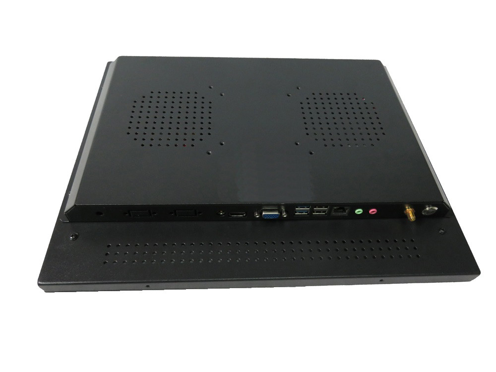 15" bezel free PCAP multi touchscreen AIO fanless Panel PC Celeron J1900, i3/i5/i7 vandal proof, G+G, IP65 front