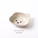 Cat bowl ceramic dog bowl bear bowl cute anti-overturning cat plate rice bowl
