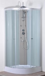 China Silver Profiles Replacement Curved Corner Shower Units Enclosed Shower Room factory