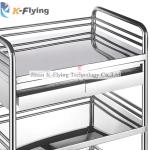 Silent 4 Casters Medical Trolley Cart For Beauty Salons