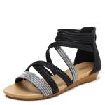 BS129 Foreign Trade Wedge Sandals Female New Style Summer Fairy Style With Skirt