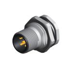 Factory Automation M12 Waterproof Connector 300V 8 Pin Straight Solder Type