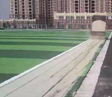 Non Reflection Football Synthetic Grass / U Shape Synthetic Lawn Grass