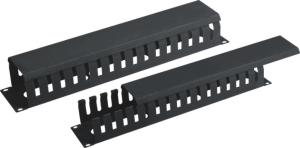 China High Performance 1U Rack Mount Cable Management , Amp Cable Management With Cover YH4036 factory