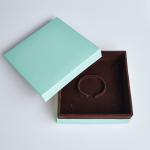 Rigid Cardboard Packaging Box Small Jewelry Box With Velvet Tray