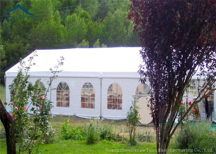 White Roof Durable Event Tents With Linings And Curtains 10m * 15m