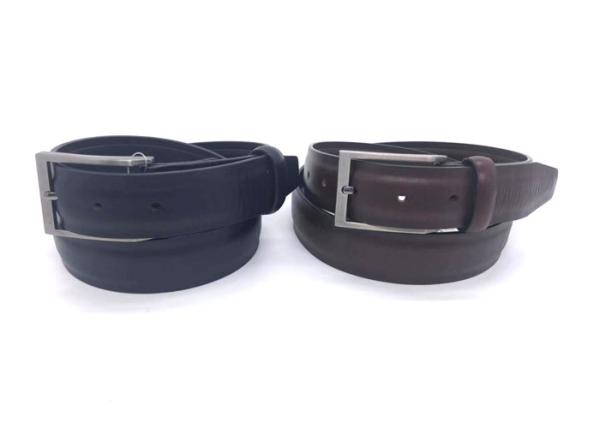Handmade Genuine 100% Cow Leather Dress Belts For Men Brushed Gunmetal Metal