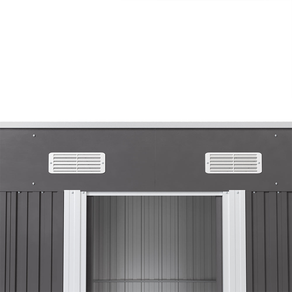 Rot Proof AJUNION 4x6ft Garden Shed Double Sliding Door Metal Storage Shed for Tools Bike