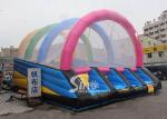 Commercial grade ramp shape outdoor adults inflatable obstacle slide on sale