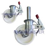Cast Nylon Scaffolding Castor Wheels , Roller Bearing Caster Wheels