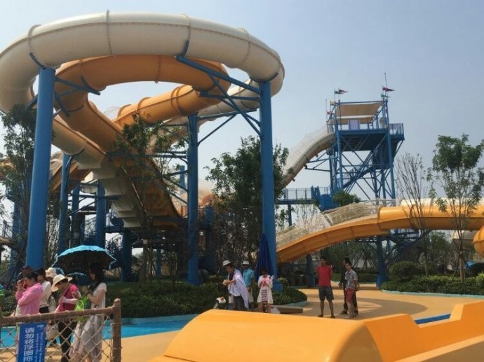 China OEM Fiberglass Pool Water Slide Boomerang Waterslide FRP Fiberglass factory