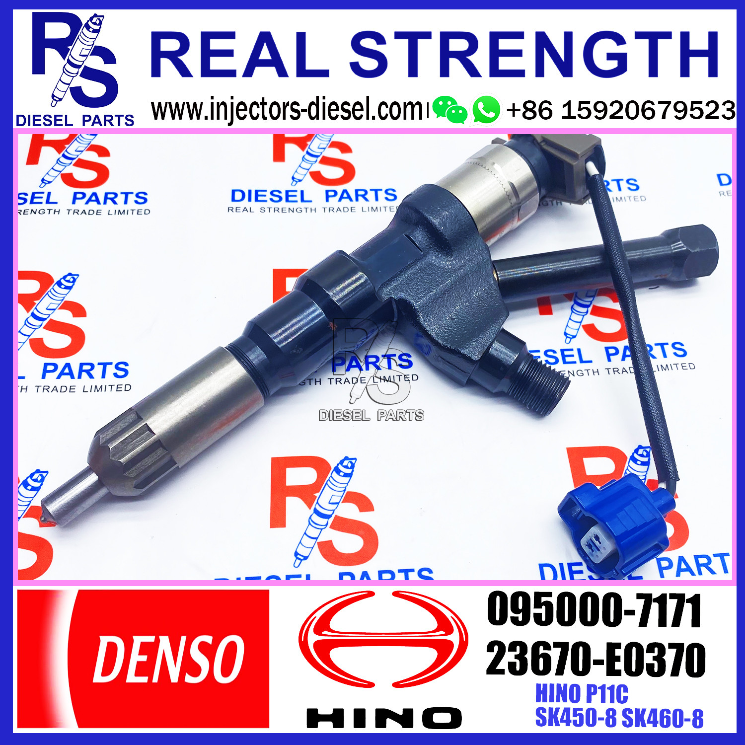 Fuel injector 095000-7170 095000-7171 095000-7172 for HINO P11C 23670-E0370