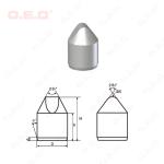 K30 Flat top Tungsten Carbide Buttons HRA 90 For Oil Field