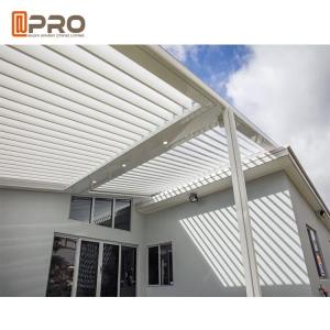 China Opening Roof Motorized Aluminium Louvre Pergola For Outdoor Restaurant factory