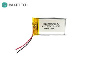 China 3.7V 600mAh 852034 Rechargeable Custom Lithium Polymer Battery For Headsets factory