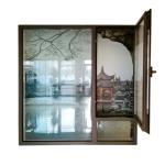 Aluminum Seamless Casement Window Door Rosewood Upvc Windows