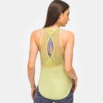 130gsm Activewear T Shirts Workout Tops For Women Yoga Tank Tops 25% spandex