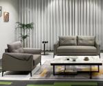Modern Office Double Reception Leather Sofa Set High Resilience Sponge Top