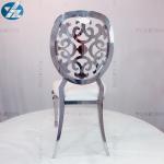 Artistic dining chair round back with flower design disassembly style stainless