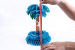 Creative Paper Foliage Monkey on Tree Decoration, Handmade Traditional Paper
